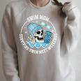 Swim Meets Swim Mom Of A Swimmer Mom Swim Mama Swimming Mom Raglan Sleeve Sweatshirt Heather Forest