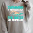 Swim Swimmers Swimming Raglan Sleeve Sweatshirt Heather Forest