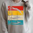 Swim Swimming Vintage Retro Swimmer Raglan Baseball Tee Raglan Sleeve Sweatshirt Heather Forest