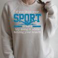 Swimmer Swimming Sports Quote Raglan Sleeve Sweatshirt Heather Forest