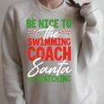 Swimming Coach Christmas Xmas Swimming Santa Raglan Sleeve Sweatshirt Heather Forest Swimming Coach Christmas Xmas Swimming Santa Raglan Sleeve Sweatshirt Heather Forest
