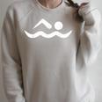 Swimming Icon Raglan Sleeve Sweatshirt Heather Forest