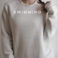 Swimming Minimalist Text Swimmer Coach Raglan Sleeve Sweatshirt Heather Forest Swimming Minimalist Text Swimmer Coach Raglan Sleeve Sweatshirt Heather Forest