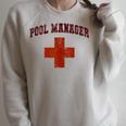 Swimming Pool Manager Beach Vacay Lifeguards Swim Cruise Raglan Sleeve Sweatshirt Heather Forest