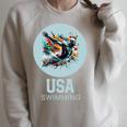 SWIMMING SPORT COMPETITIVE SWIM Raglan Sleeve Sweatshirt Heather Forest SWIMMING SPORT COMPETITIVE SWIM Raglan Sleeve Sweatshirt Heather Forest