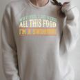 Swimming Swimmer Eating Swim Raglan Sleeve Sweatshirt Heather Forest