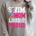 Swimming Swimmer Swim Mom Raglan Sleeve Sweatshirt Heather Forest Swimming Swimmer Swim Mom Raglan Sleeve Sweatshirt Heather Forest