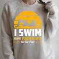 Swimming Swimmer Swim Team So I Don't Punch Raglan Sleeve Sweatshirt Heather Forest