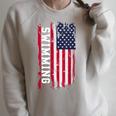 Swimming And Swimmers Raglan Sleeve Sweatshirt Heather Forest