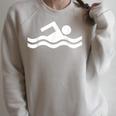 Swimming Symbol Raglan Sleeve Sweatshirt Heather Forest Swimming Symbol Raglan Sleeve Sweatshirt Heather Forest