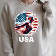 Swimming United States Apparel American Flag Swimming Raglan Sleeve Sweatshirt Heather Forest Swimming United States Apparel American Flag Swimming Raglan Sleeve Sweatshirt Heather Forest