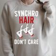 Synchronized Swimming Art For Men Women Synchronized Swim Raglan Sleeve Sweatshirt Heather Forest