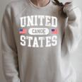 United States Canoe Canoeing Raglan Baseball Tee Raglan Sleeve Sweatshirt Heather Forest