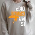 Upside Down Is My Canoe OK Stuff For Canoer Raglan Sleeve Sweatshirt Heather Forest