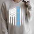 USA Flag Swimming Swim American Swimmer Raglan Sleeve Sweatshirt Heather Forest