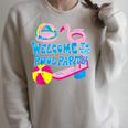 Welcome To The Pool Party Birthday Summer Family Swimming Raglan Sleeve Sweatshirt Heather Forest Welcome To The Pool Party Birthday Summer Family Swimming Raglan Sleeve Sweatshirt Heather Forest