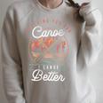 Women's Anything You Canoe I Canoe Better Kayak Canoeing Boat Lovers Raglan Sleeve Sweatshirt Heather Forest