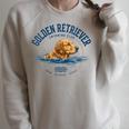 Women's Golden Retriever Swimming Raglan Sleeve Sweatshirt Heather Forest Women's Golden Retriever Swimming Raglan Sleeve Sweatshirt Heather Forest