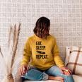 Eat Sleep Canoe Repeat Canoeing Outdoors Raglan Baseball Tee Raglan Sleeve Sweatshirt Ash