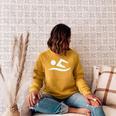 Swimming Silhouette Logo Raglan Sleeve Sweatshirt Ash Swimming Silhouette Logo Raglan Sleeve Sweatshirt Ash