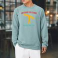Anything You Canoe I Canoe Better Vintage Quote Sleeveless Raglan Sleeve Sweatshirt Cardinal