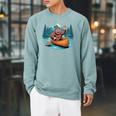 Canoe Art For Men Women Canoeing Canoe Kayak Lover Raglan Sleeve Sweatshirt Cardinal