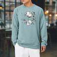 Canoe Canadian Canoeists Nature Canoe Raglan Sleeve Sweatshirt Cardinal