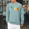 Canoe Canoeing Retro Vintage Raglan Sleeve Sweatshirt Cardinal