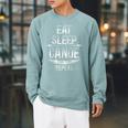 Canoe Canoeing Vintage Eat Sleep Canoe Repeat Raglan Baseball Tee Raglan Sleeve Sweatshirt Cardinal