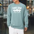 Canoe Crew Canoeing Comfort Colors Crop Top Raglan Sleeve Sweatshirt Cardinal
