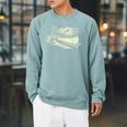 Canoe Tripper Loading Portage Pack First Light Raglan Sleeve Sweatshirt Cardinal