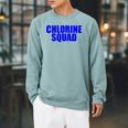 Chlorine Crew Swimming Raglan Sleeve Sweatshirt Cardinal Chlorine Crew Swimming Raglan Sleeve Sweatshirt Cardinal
