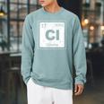 Chlorine Periodic Table Symbol Chemistry Swimming Dive Raglan Sleeve Sweatshirt Cardinal Chlorine Periodic Table Symbol Chemistry Swimming Dive Raglan Sleeve Sweatshirt Cardinal