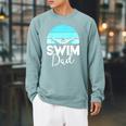 Dad Father School Swimming Meet Swimmer Swimmer Raglan Sleeve Sweatshirt Cardinal Dad Father School Swimming Meet Swimmer Swimmer Raglan Sleeve Sweatshirt Cardinal