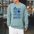 Eat Sleep Swimming Repeat Swimming Raglan Sleeve Sweatshirt Cardinal