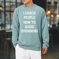HILARIOUS TEACHER QUOTE SWIMMING COACH SWIM INSTRUCTOR Raglan Sleeve Sweatshirt Cardinal HILARIOUS TEACHER QUOTE SWIMMING COACH SWIM INSTRUCTOR Raglan Sleeve Sweatshirt Cardinal