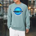 Kai Outrigger Canoe Hawaii Aloha State Paddling Retro Raglan Sleeve Sweatshirt Cardinal