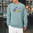 Kayak T Rex Dinosaur Canoe Shirt Kayak For Children Raglan Sleeve Sweatshirt Cardinal