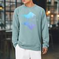 Kayak Kayak Vintage Mountains Canoe Kayak Raglan Sleeve Sweatshirt Cardinal