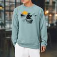 Kayaking Bear Retro Sunset Paddling Canoe Outdoor Adventure Raglan Sleeve Sweatshirt Cardinal Kayaking Bear Retro Sunset Paddling Canoe Outdoor Adventure Raglan Sleeve Sweatshirt Cardinal