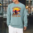 Kayaking Gets Me Wet Kayak Paddling Canoe Adult Joke Sleeveless Raglan Sleeve Sweatshirt Cardinal