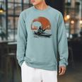 Kayaking Sloth Kayak Kayaker Canoe Paddling Raglan Sleeve Sweatshirt Cardinal
