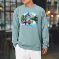 Lake Canoeing Canoe Raglan Sleeve Sweatshirt Cardinal Lake Canoeing Canoe Raglan Sleeve Sweatshirt Cardinal