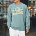 Masters Swimmer Still Swimming Competing Winning Adult Raglan Sleeve Sweatshirt Cardinal