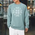 Oar Mandala Kayak Canoe & Boating Art Raglan Sleeve Sweatshirt Cardinal