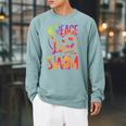 Peace Love Swim Swimming Tie Dye Swimmer Swimming Swim Team Raglan Sleeve Sweatshirt Cardinal Peace Love Swim Swimming Tie Dye Swimmer Swimming Swim Team Raglan Sleeve Sweatshirt Cardinal
