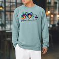 Peace Love Swim Tie Dye Swimmer Swimming Summer Trip Raglan Sleeve Sweatshirt Cardinal Peace Love Swim Tie Dye Swimmer Swimming Summer Trip Raglan Sleeve Sweatshirt Cardinal