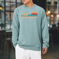 Retro Vintage For Canoeists And Paddle Raglan Sleeve Sweatshirt Cardinal
