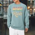Rowing Canoe Kajak Life Is Better On The River Raglan Sleeve Sweatshirt Cardinal Rowing Canoe Kajak Life Is Better On The River Raglan Sleeve Sweatshirt Cardinal