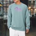 Silhouette Icon Swimmer Stuff Girls Swimming Raglan Sleeve Sweatshirt Cardinal